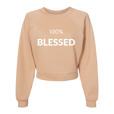 Blessed Pullover Fleece Mid Length  Peach